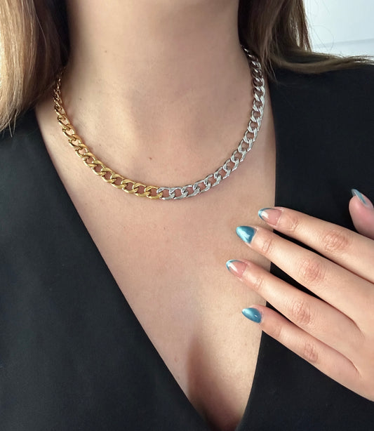 Two - Tone Cuban Necklace