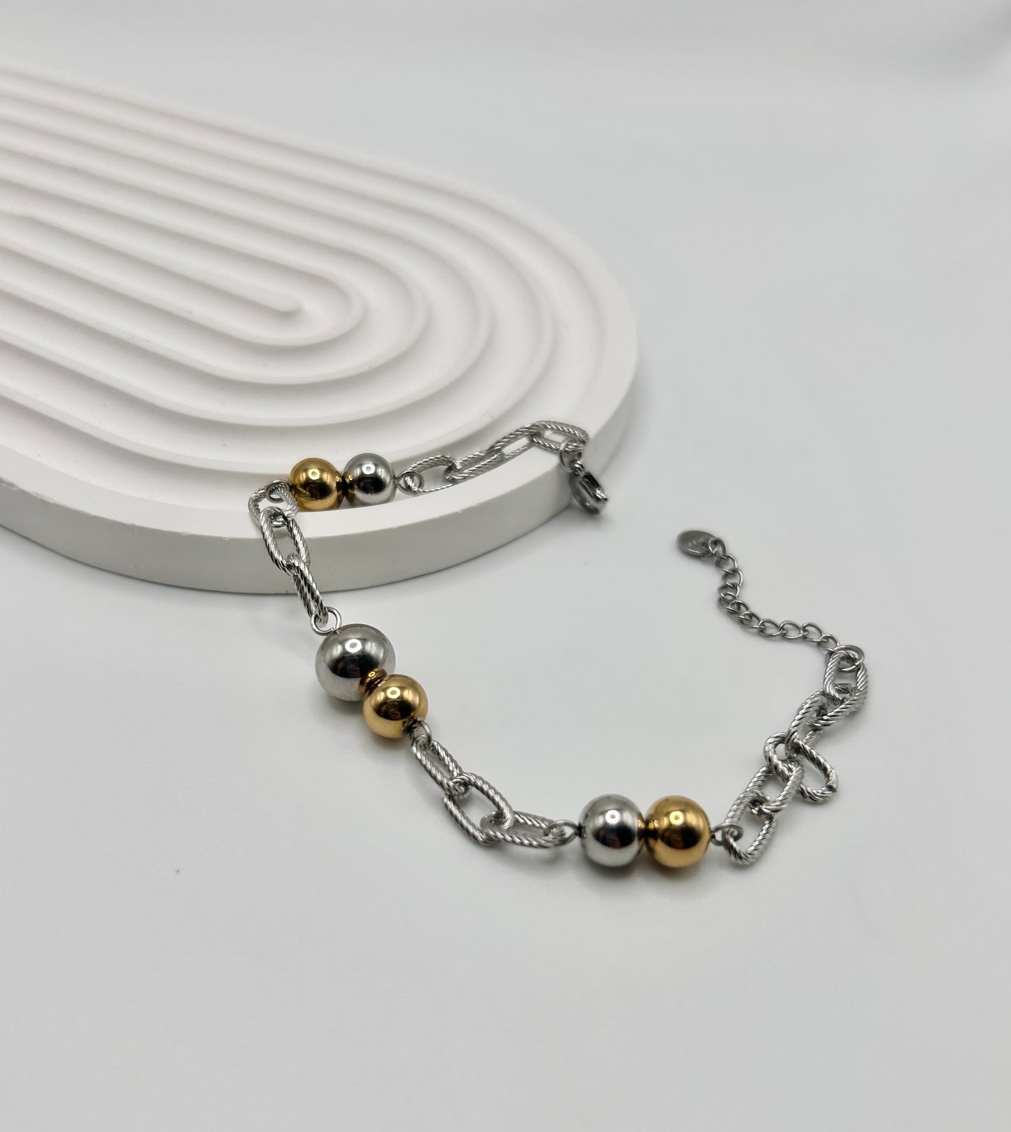 Beaded Two- Tone Bracelet